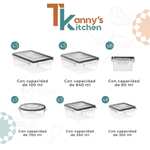 Amazon: 24 Contenedores de plástico para alimentos, herméticos con tapas marca “Tanny’s Kitchen”