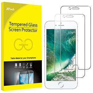 Amazon: JETech mica para iPhone 8 y 7, Cristal Vidrio Templado, 2 Unidades