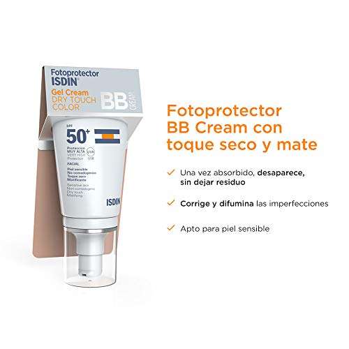 Amazon: Isdin Fotoprotector spf 50+ Gel Crema Dry Touch C | envío gratis con Prime