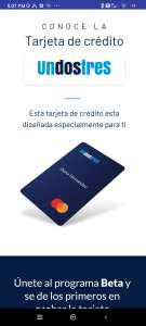 Nueva tarjeta de crédito UnDosTres: 5% Cashback en la app, 2% en cualquier comercio y sin anualidad