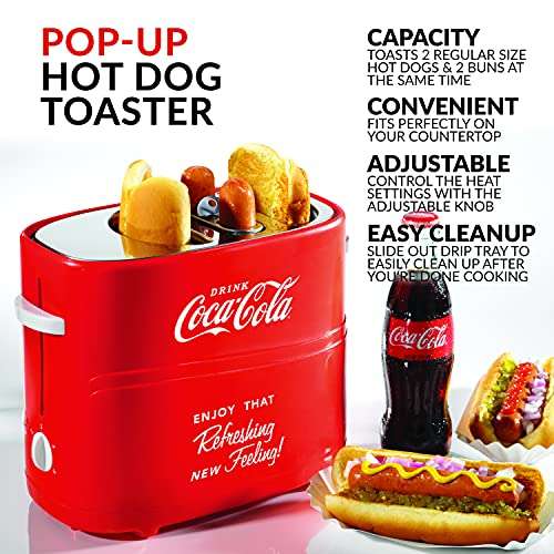 Amazon: NOSTALGIA - Coca Cola Tostador para HotDogs