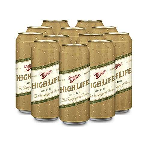 Amazon: Cerveza Miller High Life 12 Latas de 710ml