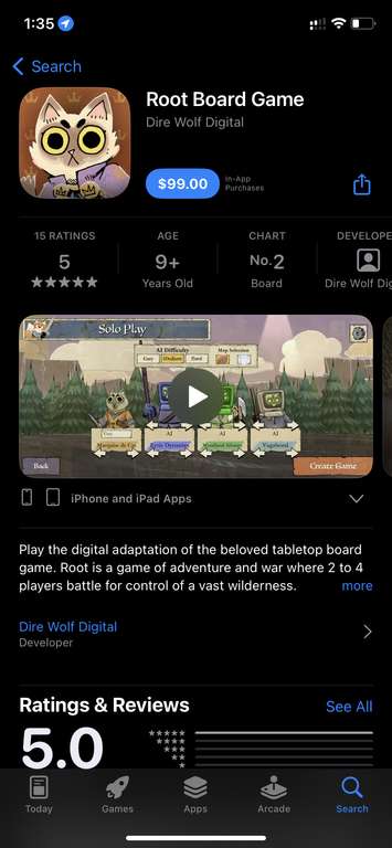 App Store: Root Board Game