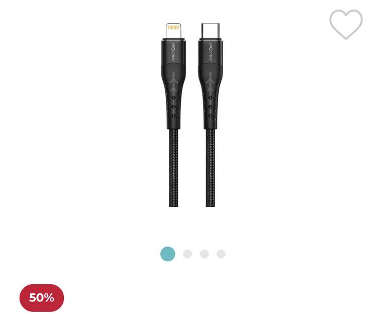Office Depot: Cable USB Tipo C a Lightning Spectra U10 / 2 metros / Negro
