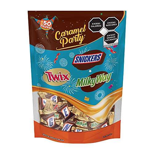 Amazon: bolsa 50 piezas de snickers, twix y milky way - 630 gramos