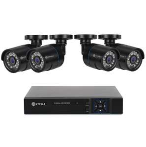 Zypola: Sistema De CCTV De 8 Canales 1080p Con 4 Cámaras, Negro, 500 GB