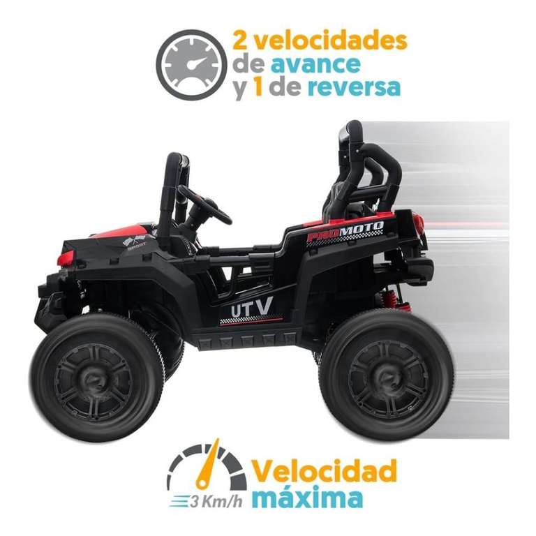 Bodega Aurrera: Montable Eléctrico Thunder Wheels UTV Rojo 12 Volts