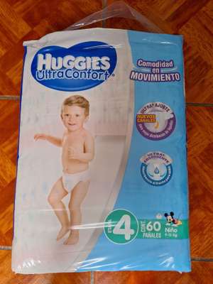 Bodega Aurrera: Pañales Huggies UltraConfort Etapa 4 - 180 piezas