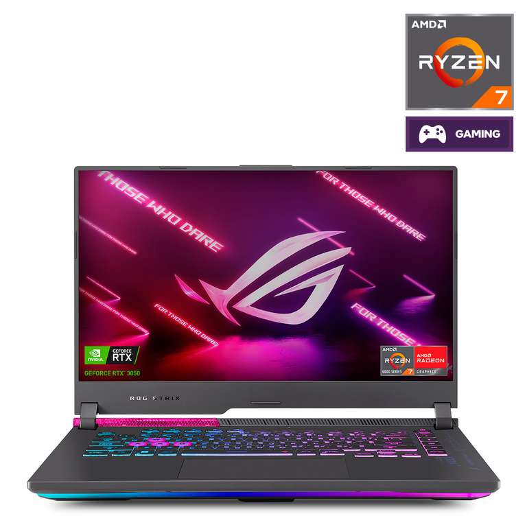 Office Depot: Laptop Gamer Asus ROG Strix G15 GeForce RTX 3050 AMD Ryzen 7 15.6 pulg. 512gb SSD 8gb RAM
