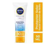 Amazon: Nivea Sun Protector Solar Facial Control De Brillo (50 ml), con Efecto Matificante | Planea y Ahorra, envío gratis con Prime