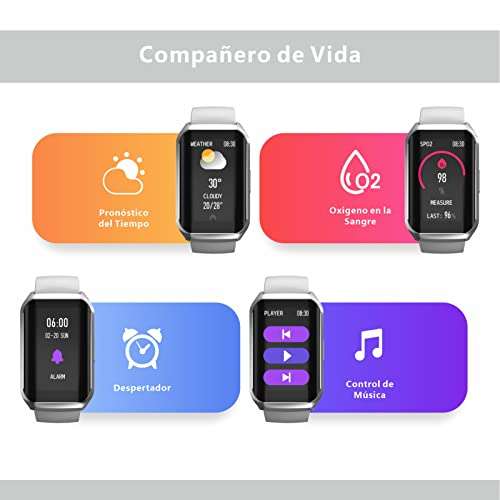 Amazon: FreshFun Smartwatch 1.57in Reloj Inteligente Mujer/Hombre plata