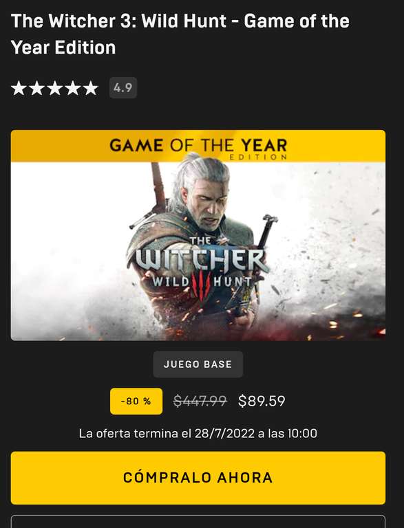 The Witcher 3: Wild Hunt GOTY "Epic Games"