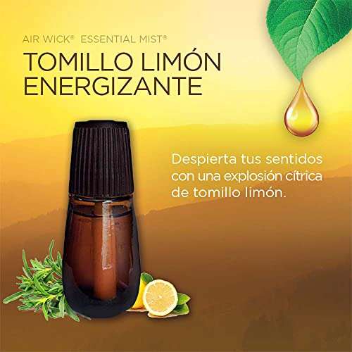 Amazon: Air Wick Vaporizador de Fragancias Essential Mist Repuesto Tomillo Limón Energetizante 20 ml | envío gratis con Prime