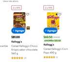Walmart Cereal Kellogg's extra y más. 2 x $115