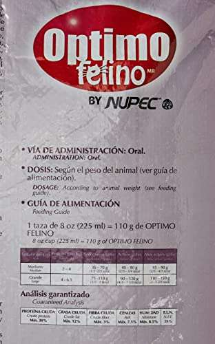 Amazon: OPTIMO FELINO Alimento para Gato 20kg (a 44.45 Kg)