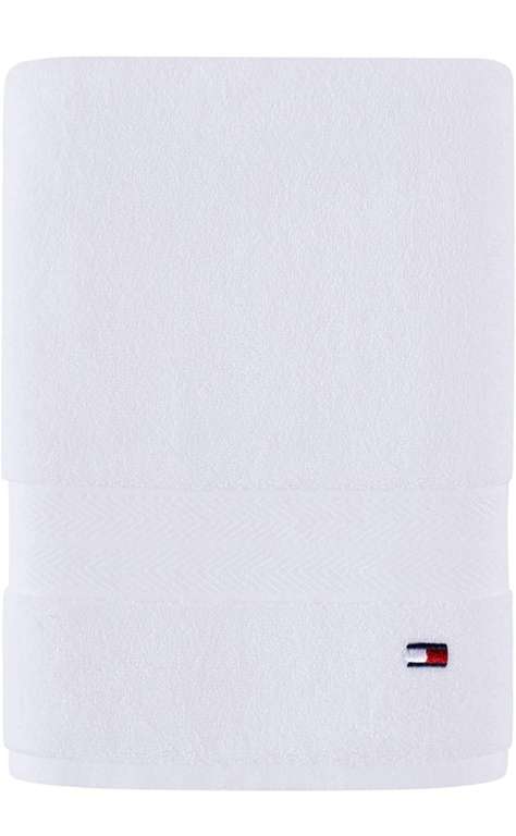 Amazon: Tommy Hilfiger - Toalla de baño Modern American 76 x 137 cm, Color Blanco Brillante