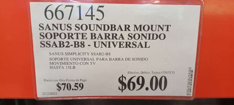 Costco: Soporte para barra de sonido universal marca Sanus