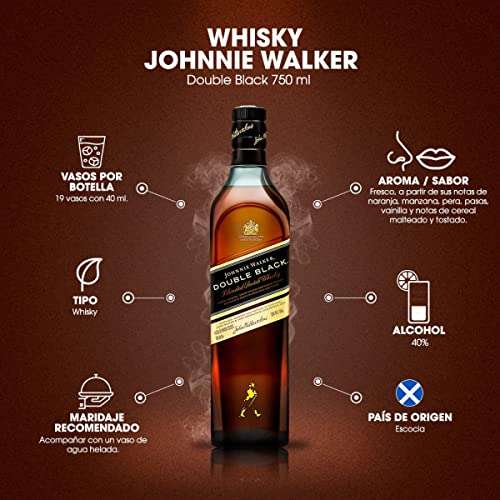 Amazon: Whisky Double Black JOHNNIE WALKER 750 ml