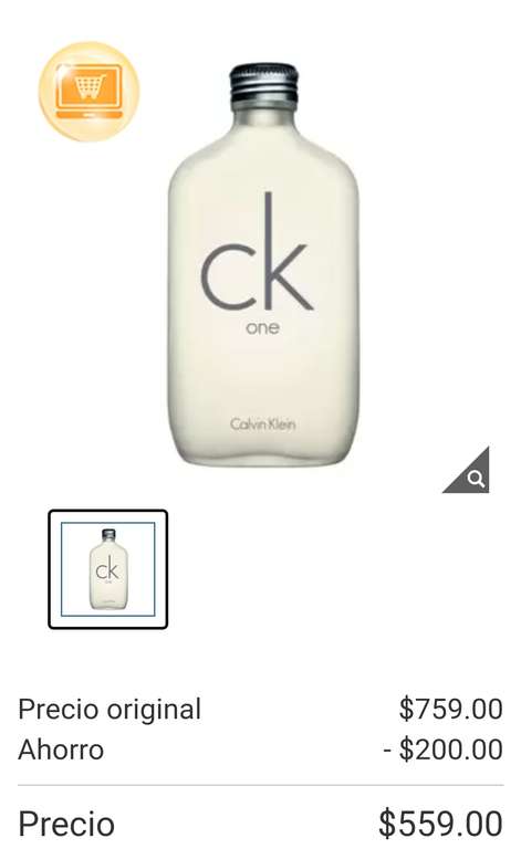 COSTCO: Perfume CK ONE 100 ml