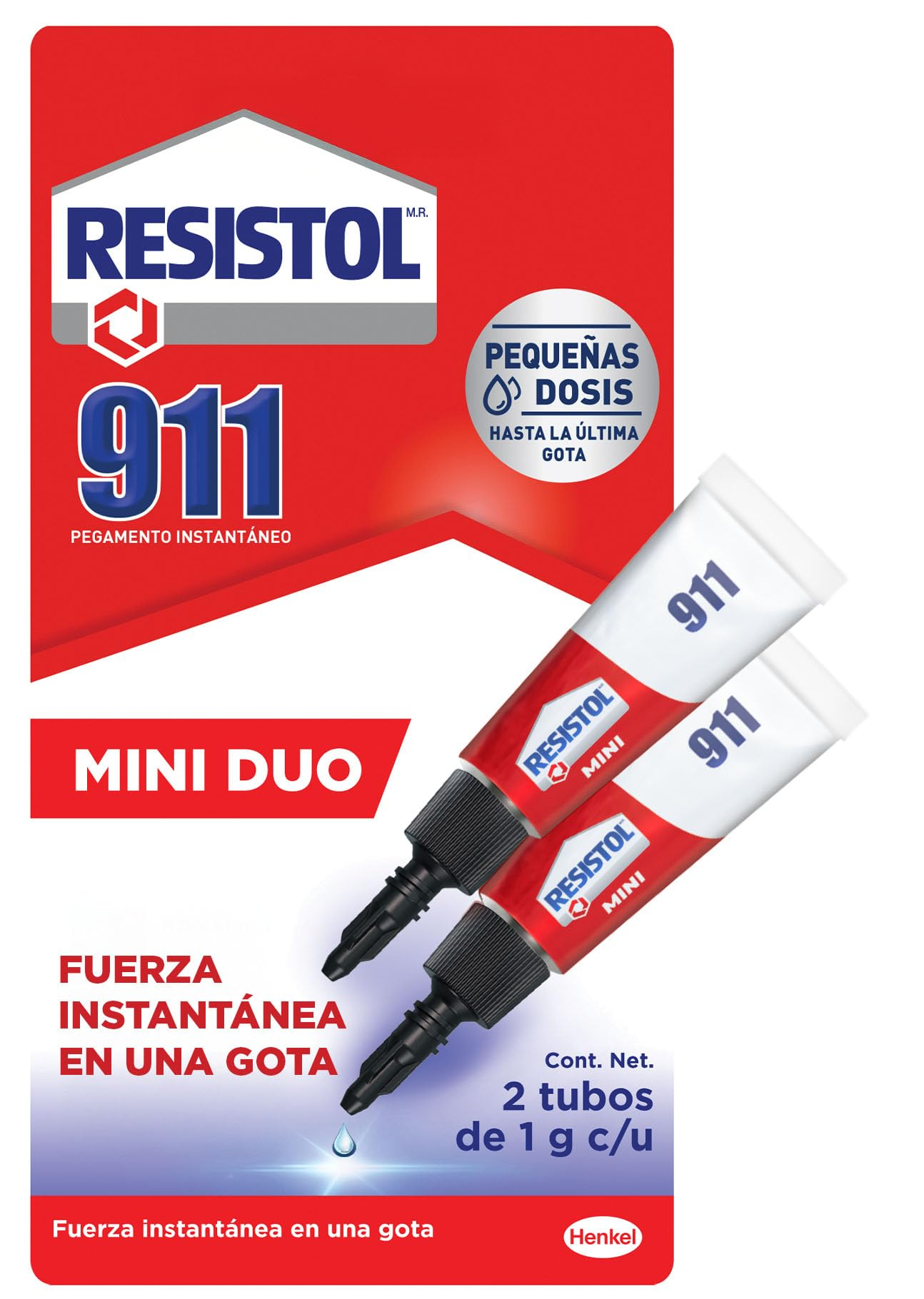 AMAZON: Resistol 911 Mini Duo adhesivo instantáneo, especial para usos de emergencia y reparación, adhiere amplia gama de materiales, 2X1g
