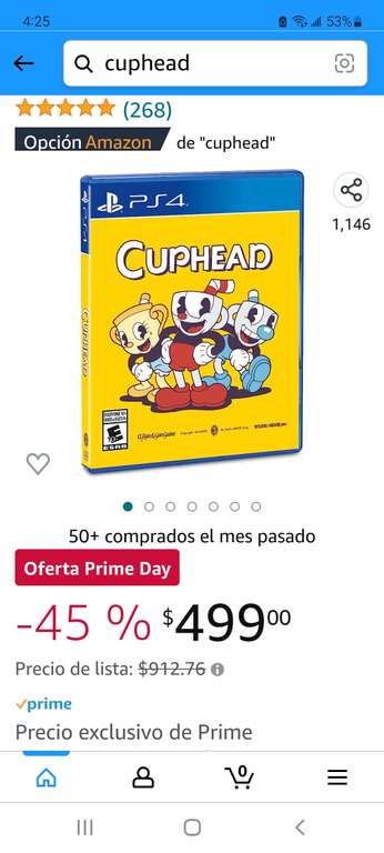 Amazon: Cuphead ps4 /xbox