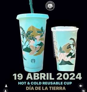 Starbucks - Vaso gratis el 19 abril, por el Día de la Tierra y composta gratis por Delivery