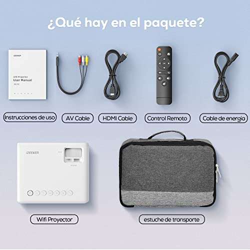 Amazon: iZEEKER Proyector WiFi Bluetooth 5G con Estuche