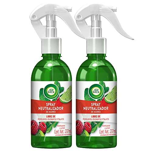 Amazon: Air Wick Spray Neutralizador de olores Frambuesa y Limón Paquete de 2 con 237 ml c/u