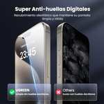 Amazon: UGREEN Mica para iPhone 15 Pro Max Protector de Pantalla HD Clear iPhone 15 Pro Max Cristal Templado, Antiarañazos, Antihuellas