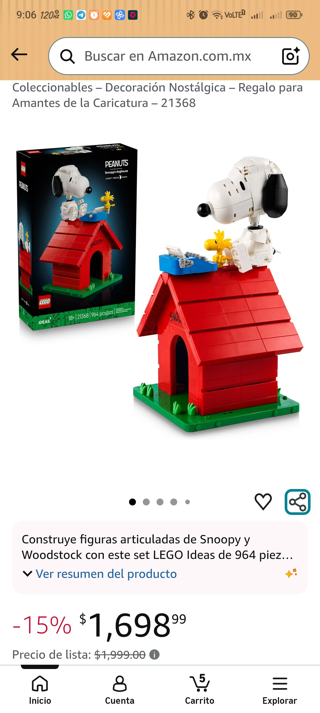 Amazon Lego Ideas Peanuts: Casita de Snoopy