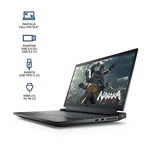 Amazon: Dell Laptop Gaming 15.6" Ci5 8GB RAM 512SSD NvidIA RTX 3050 + Mochila Alienware, BANORTE sin nómina, con nómina leer descripción