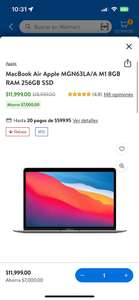 Walmart Súper: MacBook Air M1 256GB