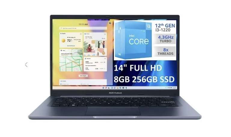 Walmart: Laptop Asus Core i3 12th 8/256GB SSD FULL HD