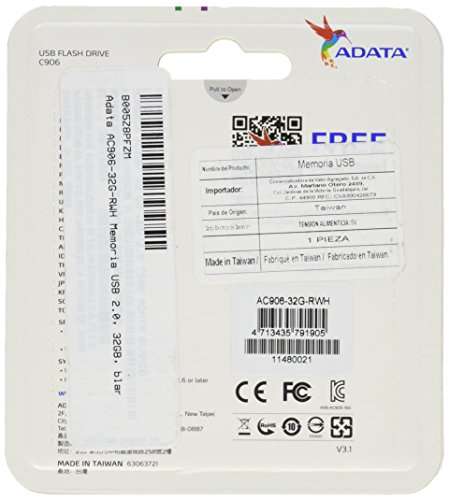 Amazon: ADATA 32 GB Memoria Flash USB 2.0 | envío gratis con Prime