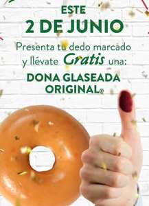Krispy Kreme: Dona Glaseada Original GRATIS por Votar (2 de junio)