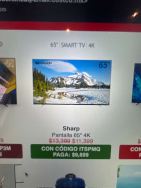 Pantalla 65” sharp 4k - roku tv | Costco - Pagando con PayPal