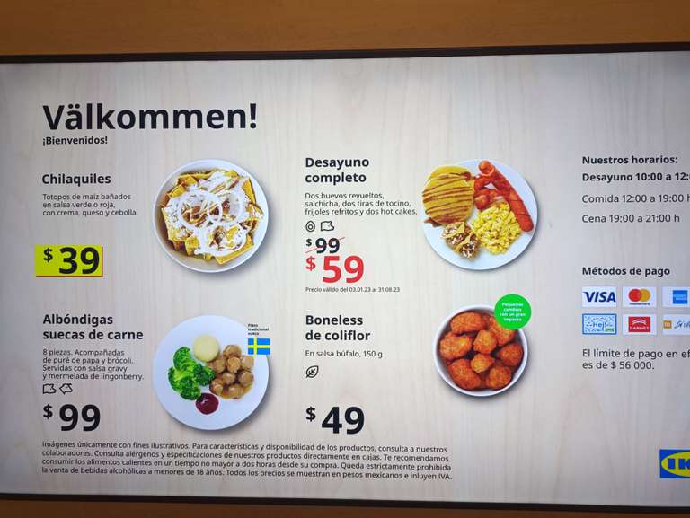 Desayuno IKEA Oceanía CDMX de $99 a $59