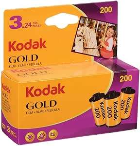Amazon: Paquete de 3 Kodak 6033971 Gold 200 Film (Purple/Yellow)
