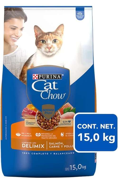 Amazon: Purina - Cat Chow Comida para Gato, Adulto, Deli Mix, 15.0 kg