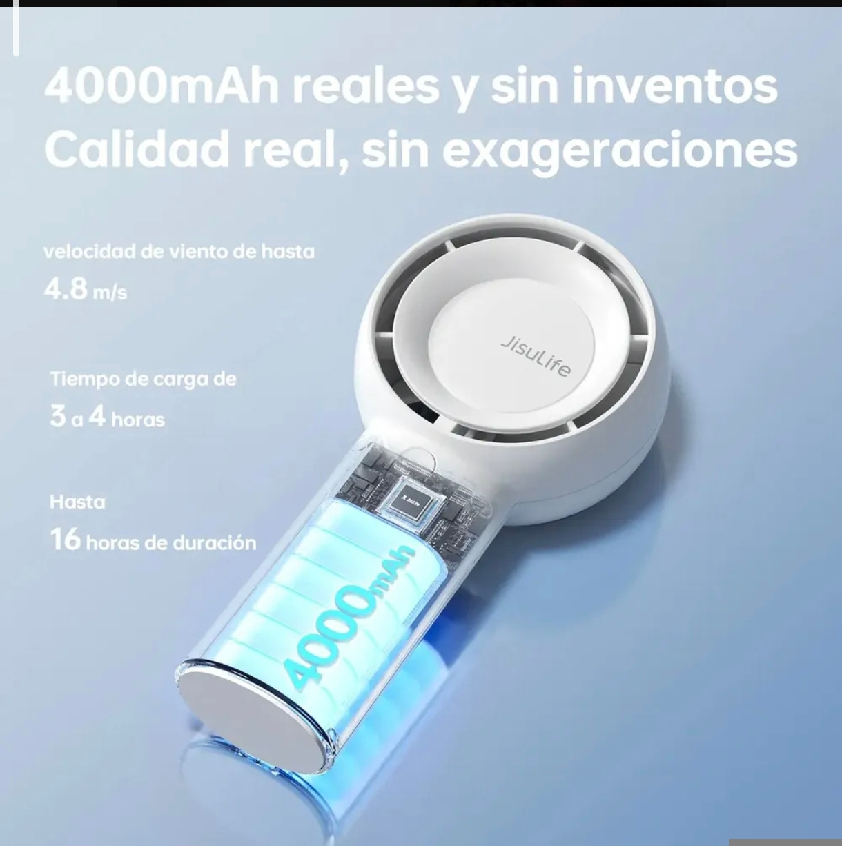 Mercado Libre: Ventilador Portátil 4000mah Jisulife