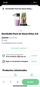Rappi: Nutribullet pack de vasos delux 2.0