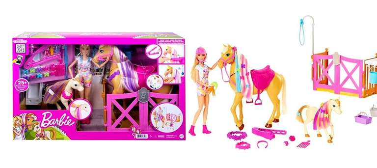 Amazon: Barbie Sisters & Pets con Caballo Peinados Divertidos