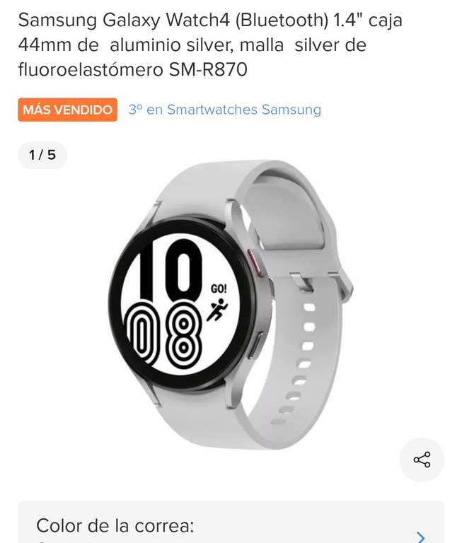 Mercado Libre: Samsung Galaxy Watch4 blanco