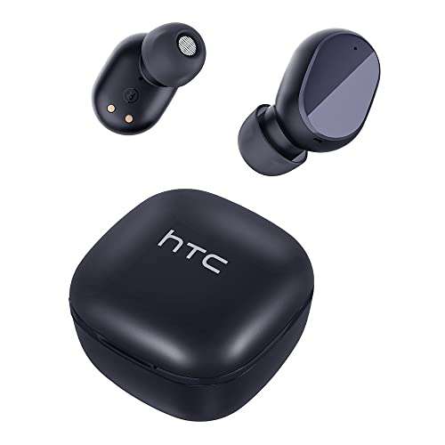 Amazon: HTC Audífonos Inalámbricos Bluetooth 5.3 Auriculares inalámbricos Impermerable con Micrófono de Reducción de Ruido Mini