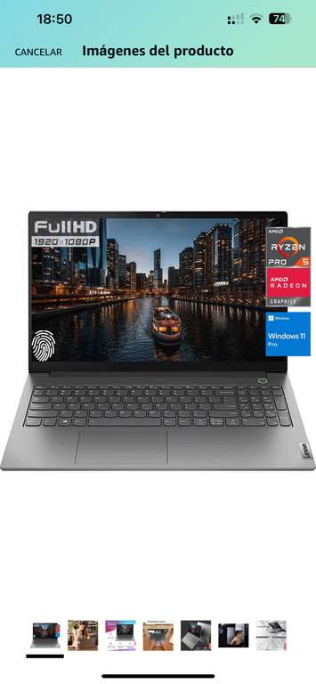 Amazon: Lenovo ThinkBook 15 Premium Business Laptop, procesador AMD Ryzen 5 5500U