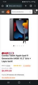 Linio: Combo Tablet Apple Ipad 9 Generación 64GB 10.2" Gris + Lápiz táctil con paypal de nuevo