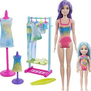 Amazon: Barbie Juego de Regalo de revelación de Color, Fabricante de Moda de teñido Anudado, muñeca reveladora de Color
