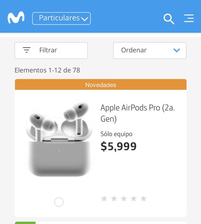 Movistar: Audífonos Apple AirPods Pro (2a. Gen) 60% de descuento