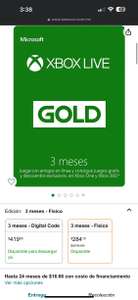 Amazon: Xbox live gold