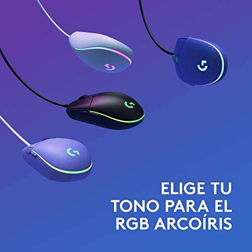 Amazon: Logitech G203 LIGHTSYNC Mouse Gaming RGB Personalizable, 6 Botones Programables hasta 8,000 DPI - Lila | envío gratis con Prime